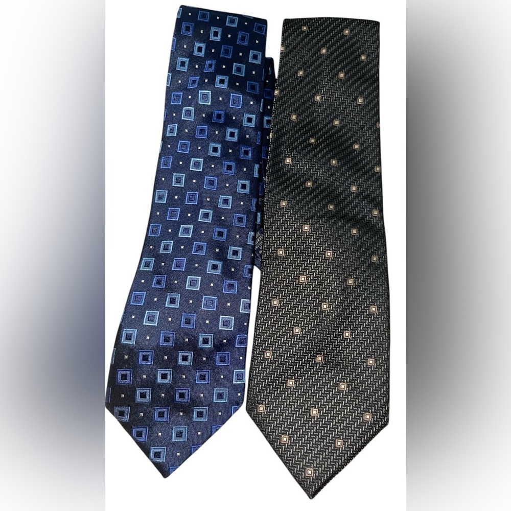 LOT OF 2 NECK TIES : 1)VERSA MILÁN NEW YORK (BLUE)  2) HENRY JACOBSON (GRAY) MEN